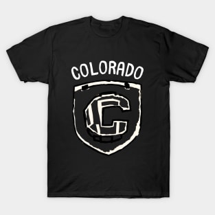 The Typography of Colorado Football American Soccer Team T-Shirt